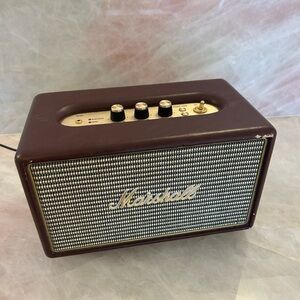 Marshall Brown Bluetooth Speaker with Gold Controls